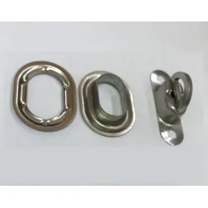 Тентовая фурнитура, поворотный замок, поворотный кронштейн высотой 11 мм, никелированная латунь.