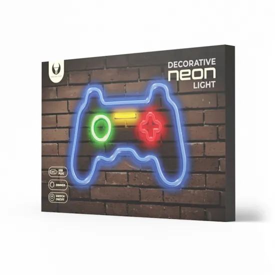 Неоновая LED вывеска Neon PLEXI LED GAMEPAD многоцветная FPNE03X Forever Light RTV100446, 5900495453570