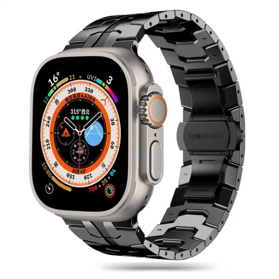 Ремешок из нержавеющей стали Tech-Protect для Apple Watch 4/5/6/7/8/9/SE/Ultra 1/2 (42/44/45/49 мм), черный, 5906203699575