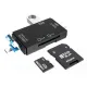 Универсальный картридер SD, microSD, USB 3.0, USB-C, OTG, AK180B