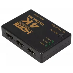 HDMI sadalītājs - pārslēdzējs, 4K, HDMI v1.4, tālvadības pults, infrasarkanais kabelis, HD28D