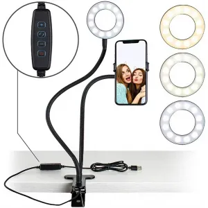 LED riņķa lampa 3200K - 6000K, ZD67F