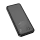 Hoco akumulators 10000mAh, 2A 2x USB-A, 1x USB-C, melns, Powerbank HOCO  J111, 6931474795748