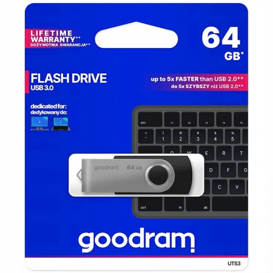 Карта памяти Goodram USB 64 ГБ Флеш-накопитель USB 3.0, AKKPNGDRL064G108, 5908267920848