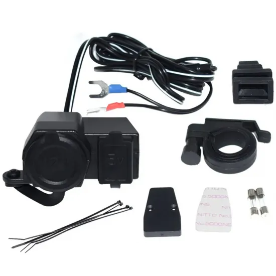 Piepīpētāja ligzda 12V 10A + 5V 2A USB, motocikliem, mopēdiem, kvadracikliem, AG499A