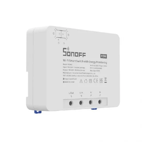 Viedais slēdzis ar enerģijas pārraudzības Sonoff POWR3 (25A/5500W)