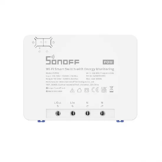 Viedais slēdzis ar enerģijas pārraudzības Sonoff POWR3 (25A/5500W)