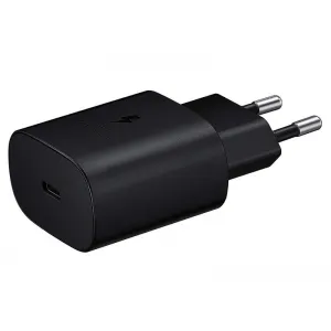 Samsung Super Fast Charging USB-C lādētājs 25W 3A, melns, OEM, Samsung EP-TA800EBE, 39004, 5903396015731