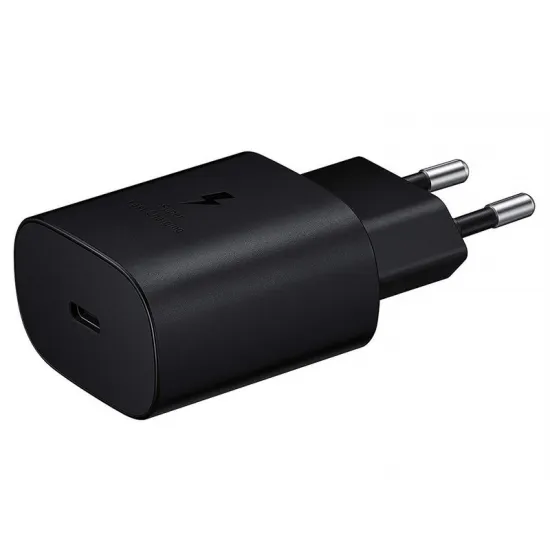 Зарядное устройство Samsung Super Fast Charging USB-C 25 Вт 3 А, черное, OEM, Samsung EP-TA800EBE, 39004, 5903396015731