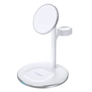 Choetech T585-F 3in1 induktīvā uzlādes stacija iPhone 12/13/14, AirPods, Apple Watch. Balta