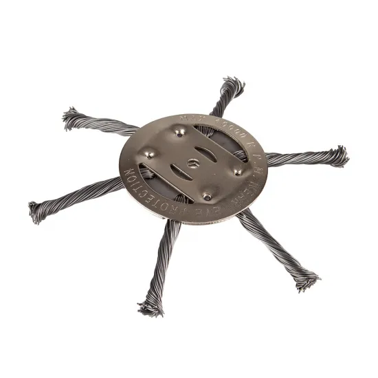 Pītā metāla birste 150 mm elektriskajiem trimmeriem, 6 mm stiprinājums