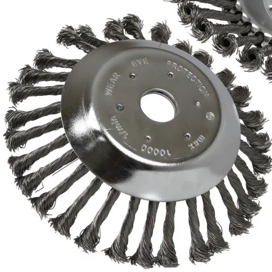 Trimmera disks ar metāla birsti bruģa tīrīšanai, 200mm / 25.4mm, M06971