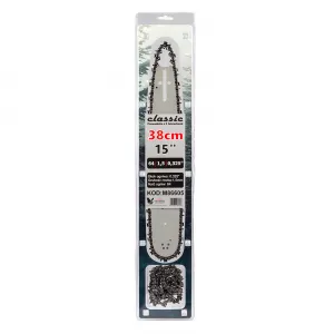 Шина для бензопилы 15" с 2 цепями 0,325", 1,5 мм, 64 звена MAR-POL Classic M86605