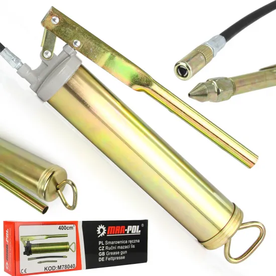 Ручной шприц для смазки 400 см³ с гибким шлангом MAR-POL M78040