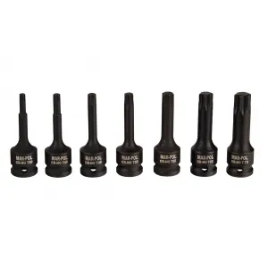 Набор ударных насадок TORX и HEX 1/2", T30–T70 / H5–H19 MAR-POL M58320