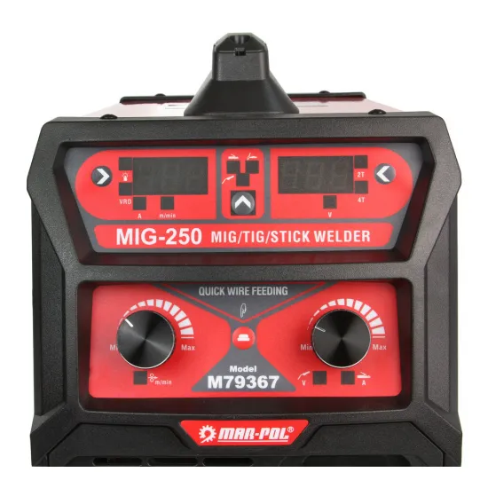 Инверторный сварочный полуавтомат MIG/MAG, FLUX, MMA, TIG Lift 250 А MAR-POL M79367