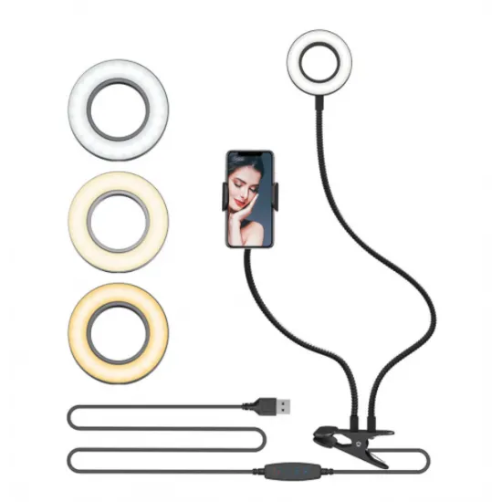 Riņķa lampa ar LED apgaismojumu, Blitzwolf BW-SL6 Selfie lamp