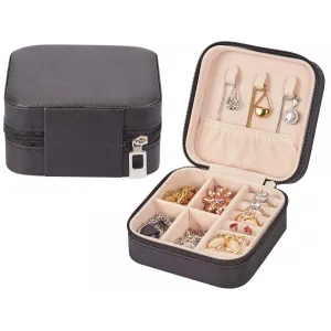 Шкатулка для хранения украшений, бижутерии, черная, 01786