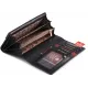 Кошелек женский, кожа, RFID, PETERSON PL-411, черный, красный