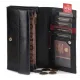 Кошелек женский, кожа, RFID, PETERSON PL-411, черный, красный
