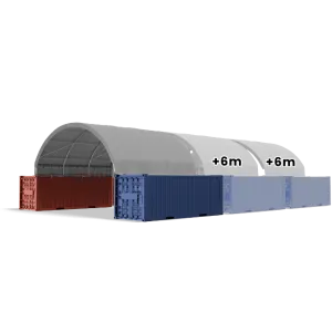Контейнерные навес 10x24m.