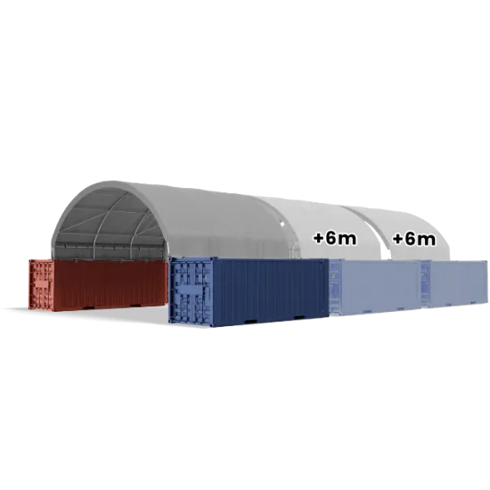 Контейнерные навес 10x24m.