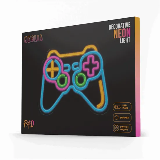 Декоративная световая фигура Неоновая светодиодная вывеска Neon PLEXI LED PAD многоцветная NNE19 Neolia RTV100475, 5900495546135