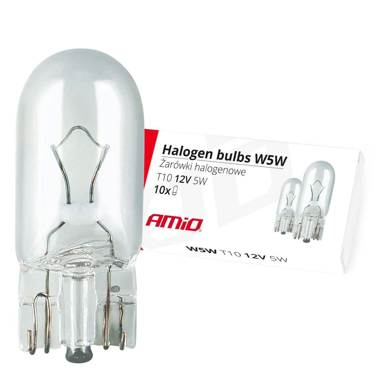 Halogēna spuldze W5W T10 5W W2.1x9.5d 12V, 01483-1